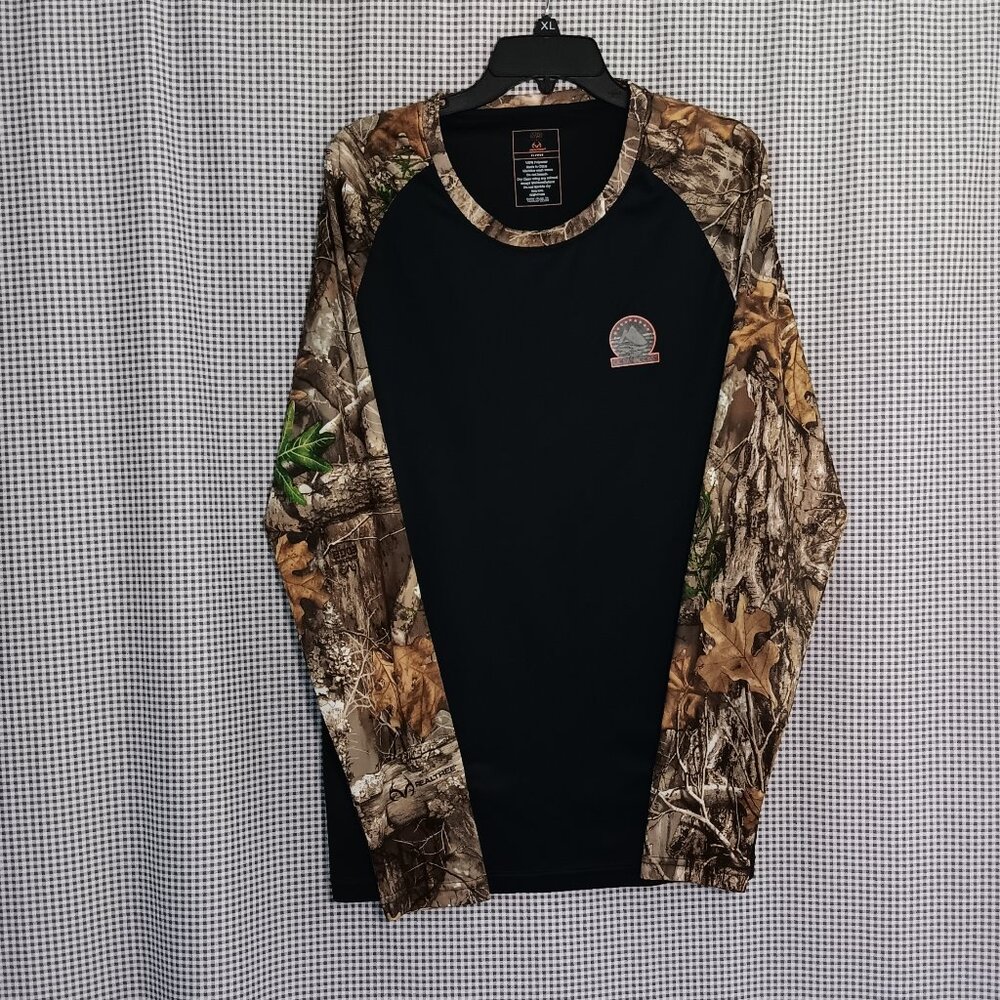 Realtree Camo Ocean + Coast Long Sleeve Performance Shirt XL Men's